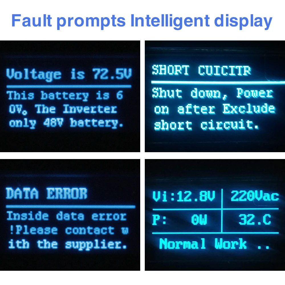US $46.82 Most Ideal New Sustain Power Full 300w Pure Sine Wave Solar Inverter 24v 220v With Unique Digital Fault Prompts Display For Home
