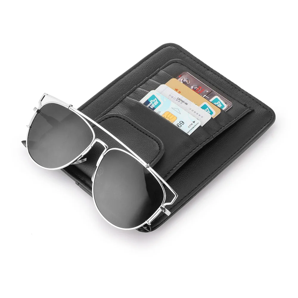 Универсальный Автомобильный авто Органайзер на щиток держатель PU кожаный чехол для карт очки автомобильные аксессуары солнцезащитный козырек Organizador автостайлинг
