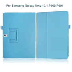 Ультра-тонкий из искусственной кожи чехол для samsung Galaxy Note 10,1 2014 издание P600 P601 личи Стиль Крышка для samsung P600 P601