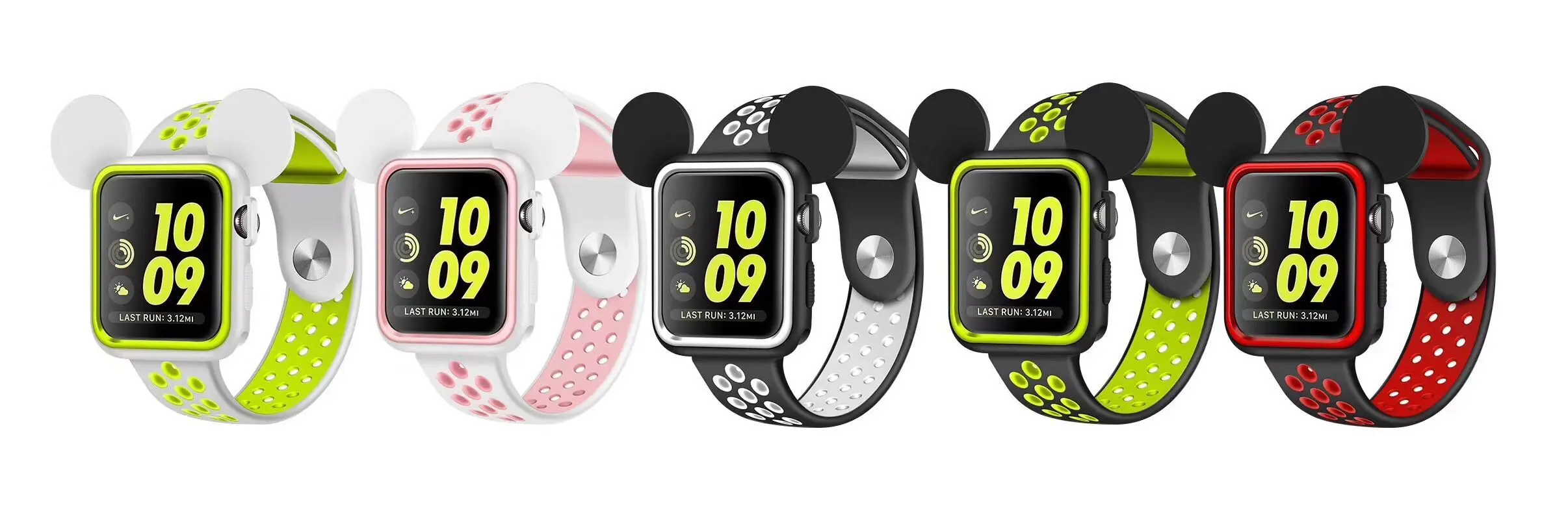 Милый силиконовый чехол с Микки мягкий резиновый защитный для Apple Watch 42 мм 38 Nike +