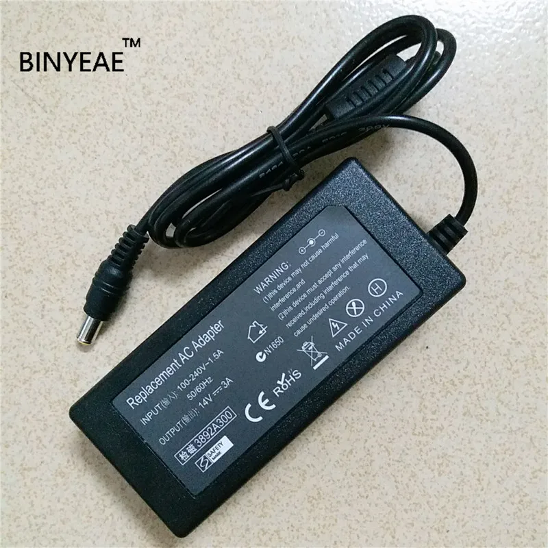 

14V 3A AC Adapter Power For Samsung S22D300HY S22D300 S22C570H Monitor Free Shipping