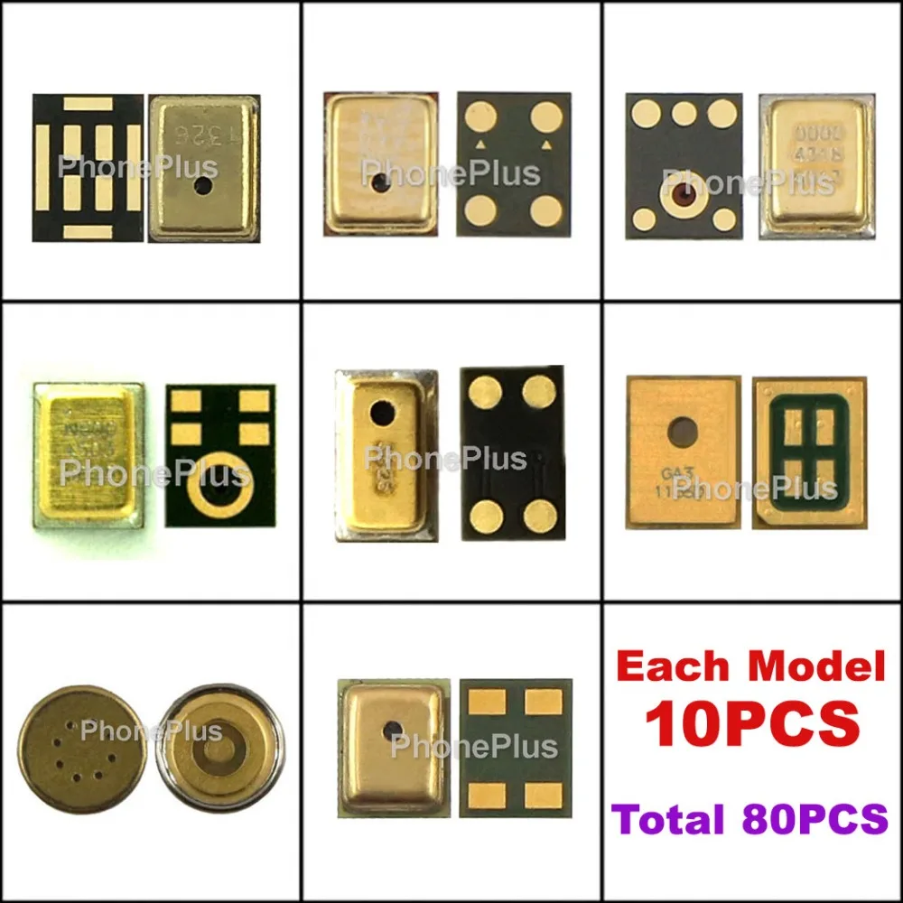 8Models 80PCS Microphone Inner Mic Repair Part For Most Brand Cellphone
