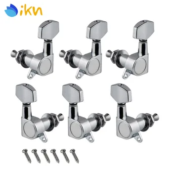 

New 6pcs 3L3R Enclosed Acoustic Guitar Tuning Pegs Tuning Keys Machine Heads-Big Button