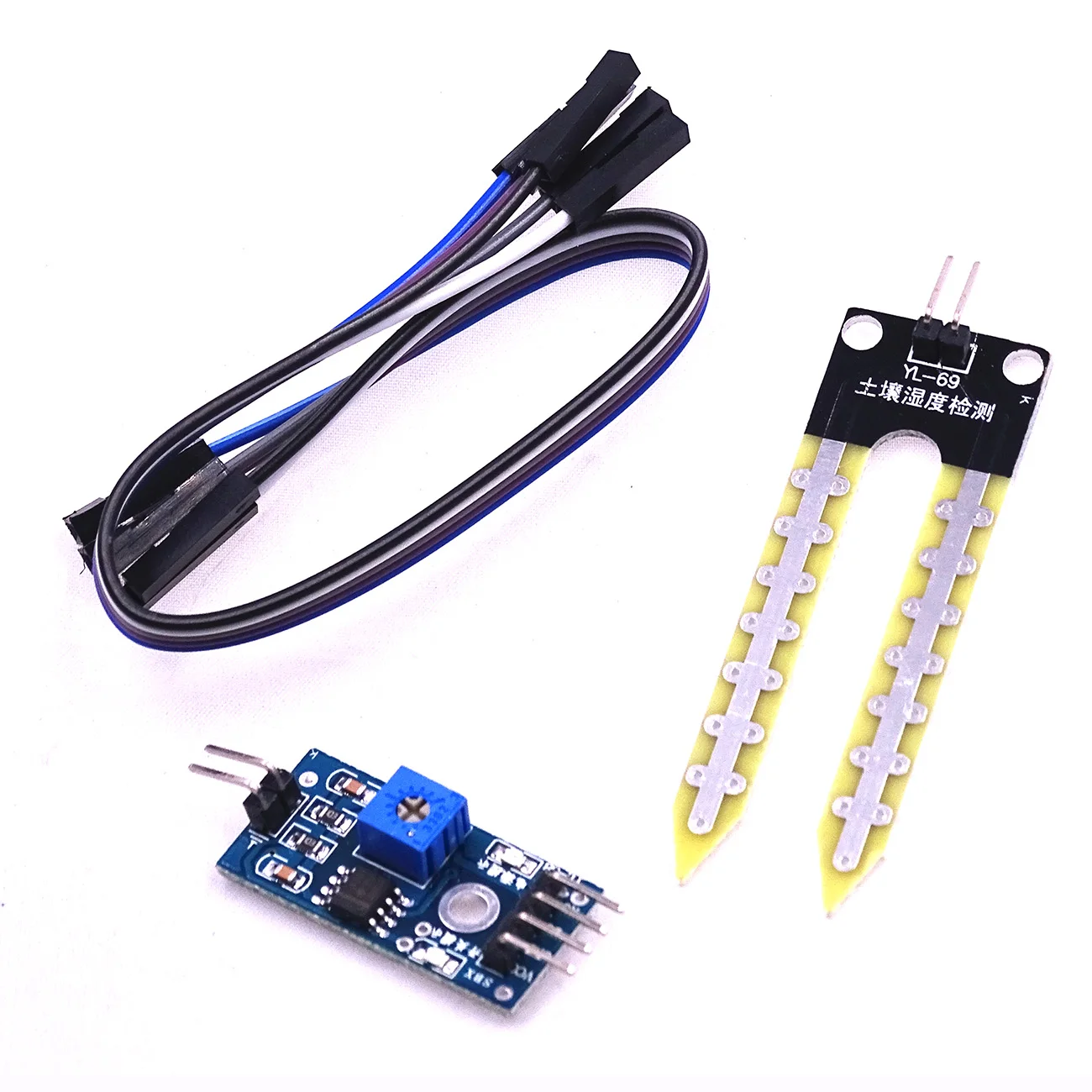 

1PCS soil moisture meter moisture detection module ground moisture detection board for DIY kit of Arduin Dupont cable