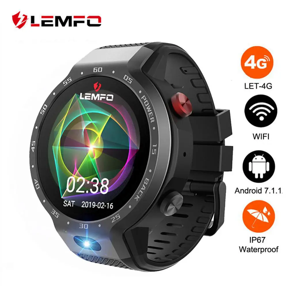 

LEMFO LEM9 Dual System 4G Smart Watch Phone Android 7.1.1 1.39 inch 454*454 Display 5MP Camera 600Mah Battery sports Smartwatch