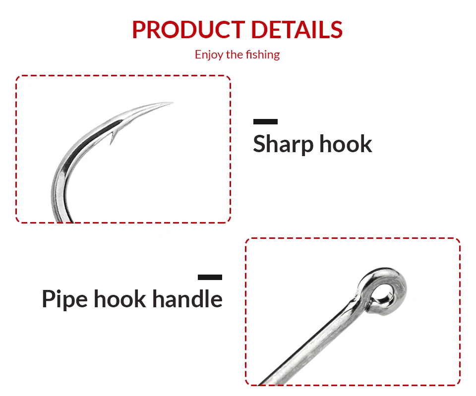 Erchang 80 шт./кор. Высокоуглеродистая сталь рыболовный крючок Размер#2-#14 рыболовные Крючки Карп рыболовные снасти