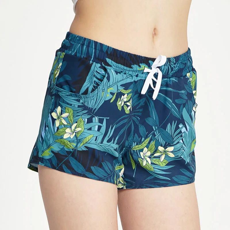 

Board Shorts Women Swimwear Boardshorts Surf Swimming Shorts Flower Print Swim Trunks Quick Dry Beach Sports Short Plus Size Hot