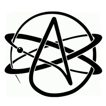 

HotMeiNi Car Sticker Jdm styling Window Bumper Decal Vinyl Truck Fridge Waterproof Atheist Symbol 12.5*12.5CM