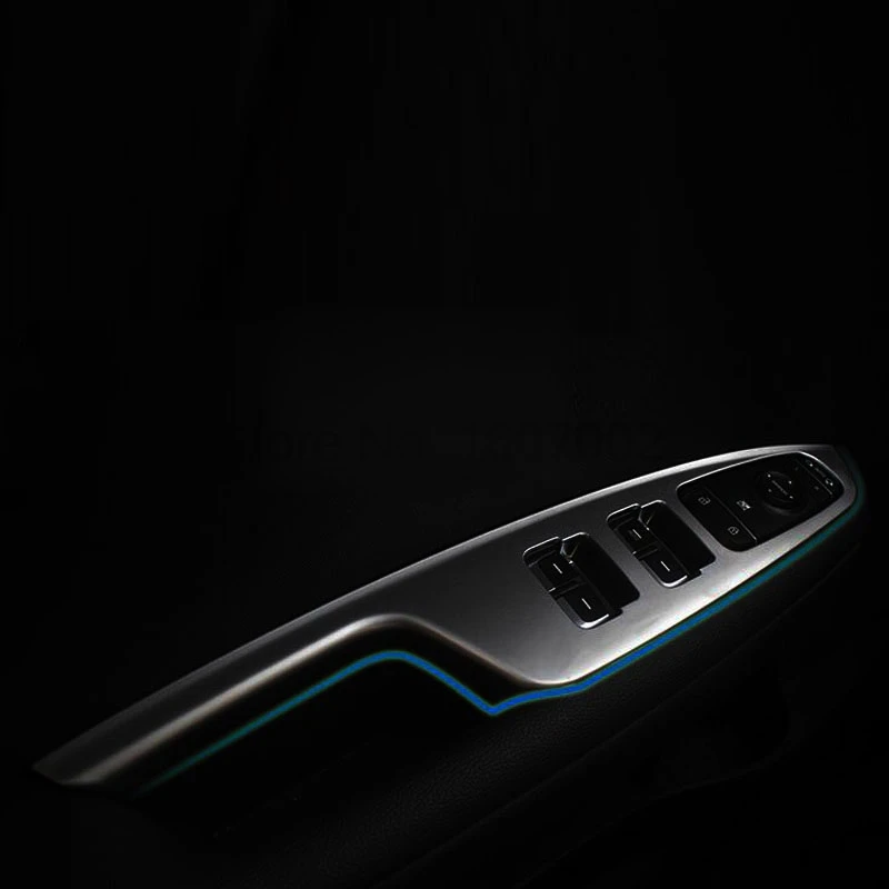 For Kia K5 2016 LHD 4pcs ABS Chrome Car Interiror Door Armrest Trim