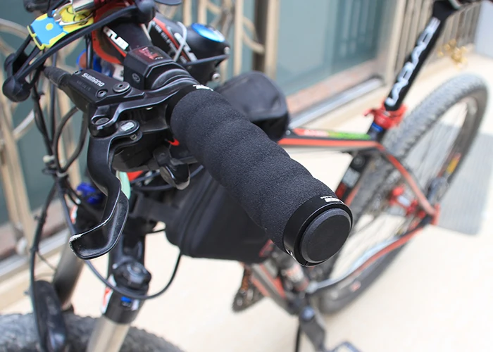 12 BESTGIA 105g Bicycle Lockable Handle Grip MTB 2 Colors Sponge Rubber Non-slip Anti-skid Aluminum Lock Ring Bike Handlebar Grips