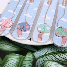 1 шт. милый веер фигурная металлическая Скрепка подвеска Закладки брелок Студенческая Закладка школьные канцелярские принадлежности Escolar Papelaria канцелярские принадлежности