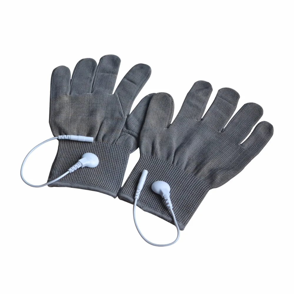 2 Pairs/Pack Conductive Massage Gloves physiotherapy electrotherapy