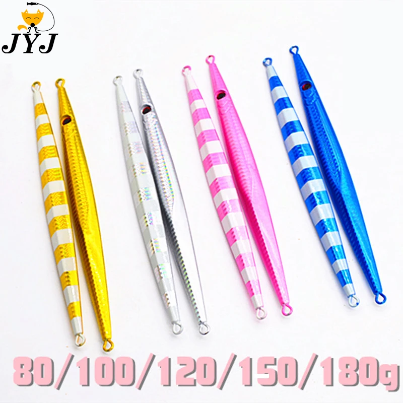 

1PC Metal jig 80g 100g 120g 150g 180g Lead Fish Speed Jig Jerkbait Saltwater Metal Jig Lure Fishing Lure Hard Lure