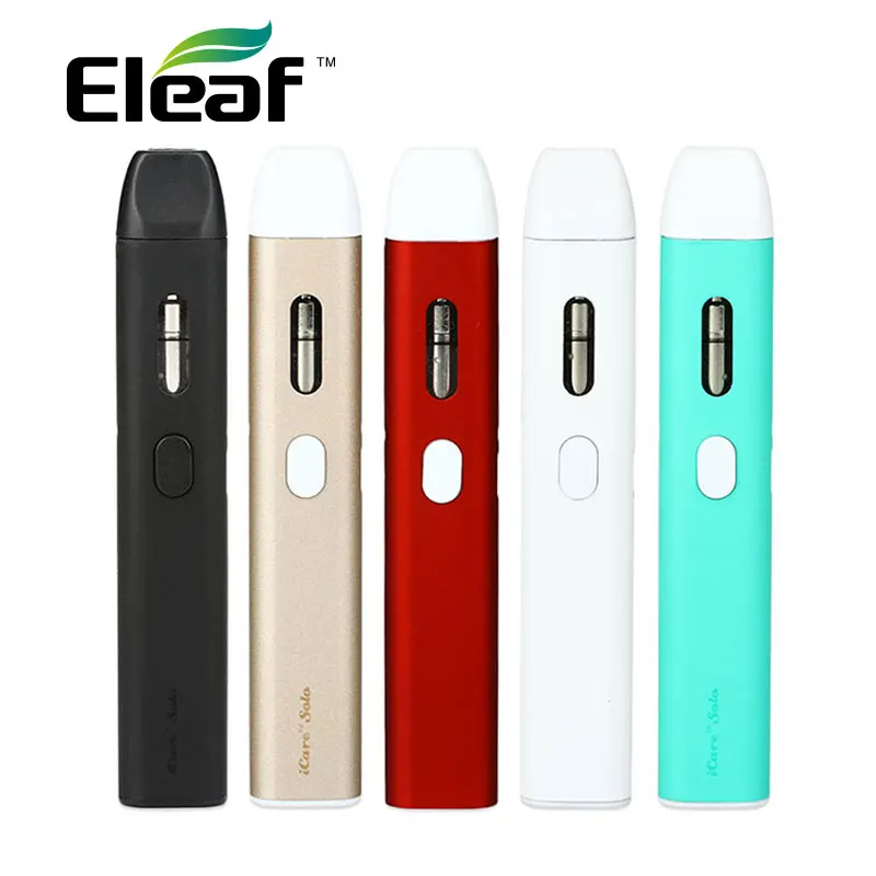 Оригинальный Eleaf iCare Solo Starter Kit 320 мАч батарея и 1,1 мл емкость бака IC head 1.0ohm-3.5ohm катушка icare вейп набор VS ijust