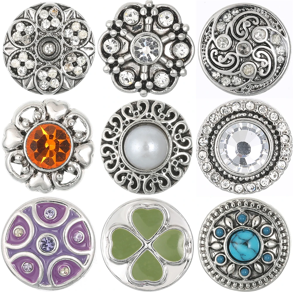 

Legenstar wholesale 12mm Snap Buttons flower Ginger Metal Snap Gift For Women Fit Necklace Bracelet jewelry