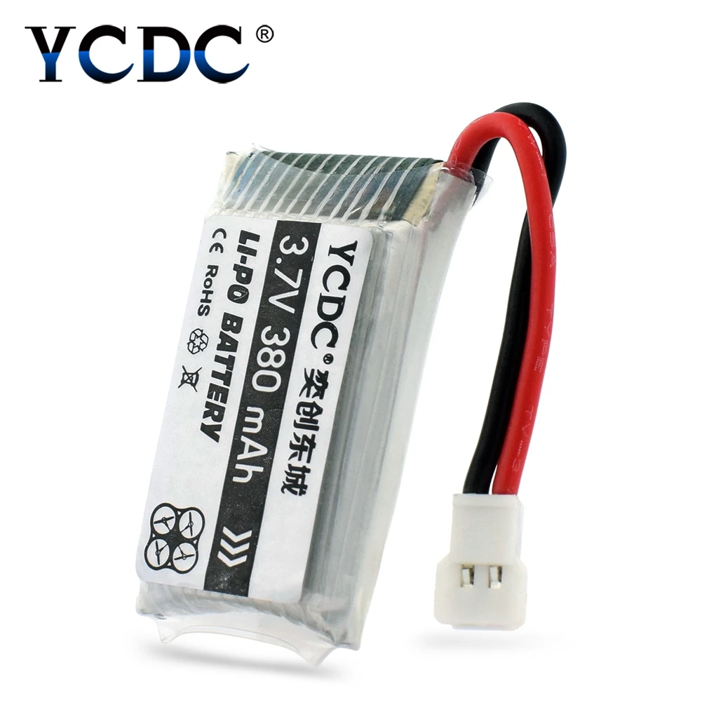 YCDC мощный обновленный Hubsan H107 Божья коровка RC Квадрокоптер 25C 3,7 V 380mAh 500mAh 800mAh 1200mAh Lipo аккумулятор 3,7 Lipo - Цвет: 380mAh