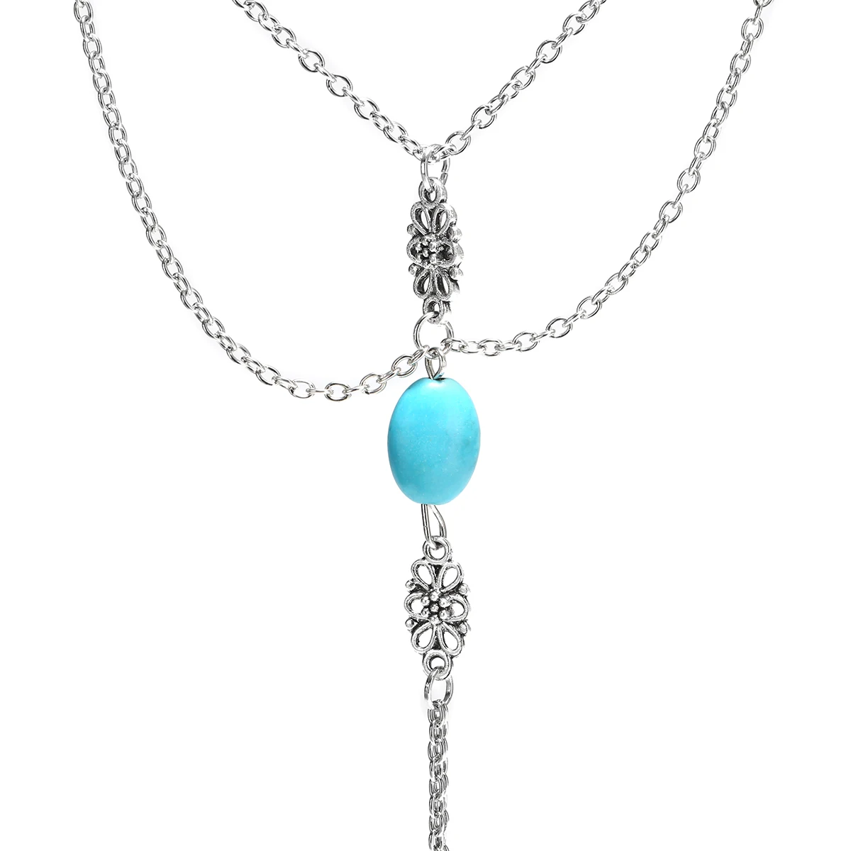 Charms Bead Slave Chain Hand Harness Chain Shellhard Boho Vintage Link Bracelets  Bohemian Jewelry For Women Femme Bijoux