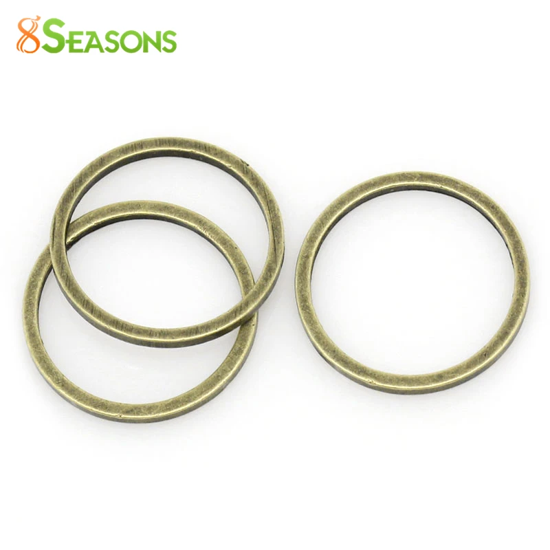 

8SEASONS 100PCs Copper Closed Jump Rings Antique Bronze Split Rings Connectors For Diy Jewelry Making Accessories 12mm Dia.