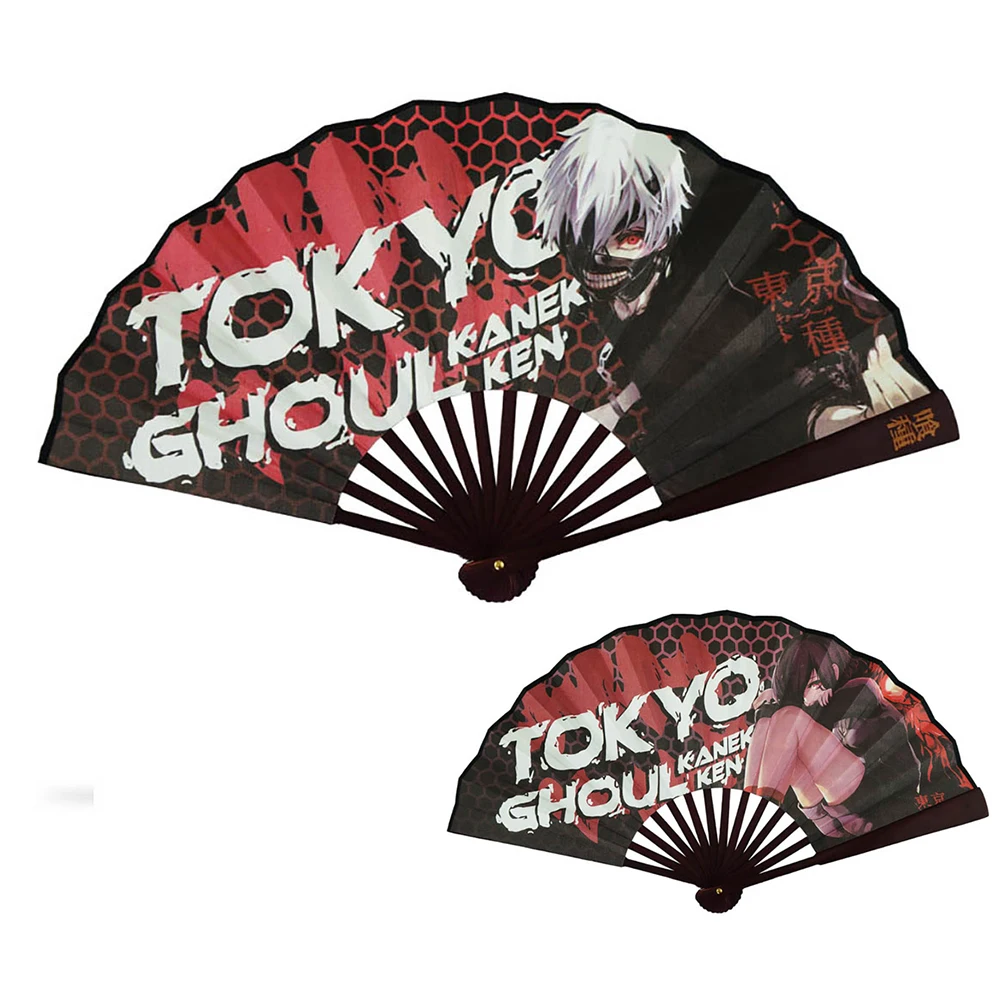 Black Butler Tokyo ghoul Rock Shooter Naruto Parasyte Conan Fate DanMachi Totoro Titan Cosplay 8 &quotскладной Ручной Веер