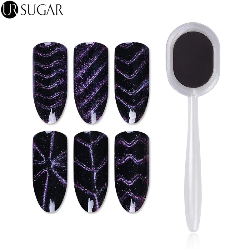 

1Pc Stripe Magnet Board for Cat Eye Nail Gel Polish Wave Leaf Magical UV Gel Varnish Manicure Art Tool 3D Effect Strong Pen DIY