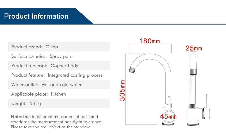 Gisha Brass Kitchen Faucets 360 Degree Swivel Kitchen Sink  Faucet deck mounted  Single Hole Handle  Mixer Tap Mixer G2038