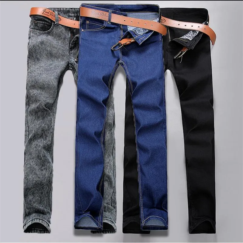

Male Fashion Designer Brand Elastic Straight Jeans 2017 New Men Mid Pants Slim Skinny Men Jeans Stretch Jeans for Man K01
