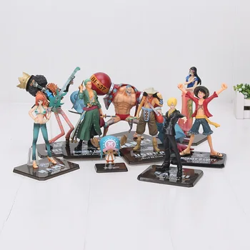 

Anime One Piece Action Figures 2 Years Later Luffy Law Benn Zoro Sanji Usopp Brook Franky Nami Chopper PVC figures dolls