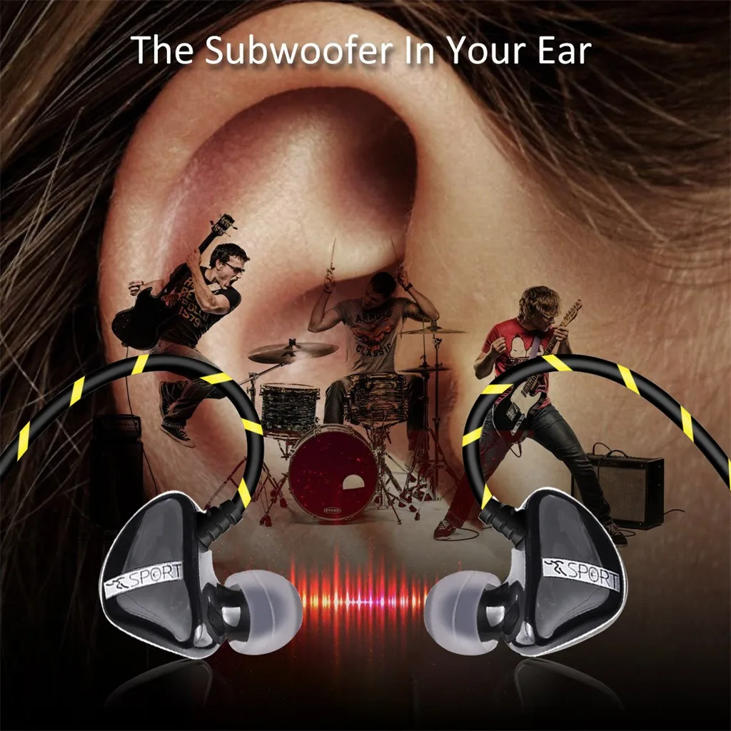 

Eight-Unit Ring Iron 2 DD + 2 BA Stereo Bass In Ear Monitor eardphones Phone Subwoofer Wired with Mic For Samsung