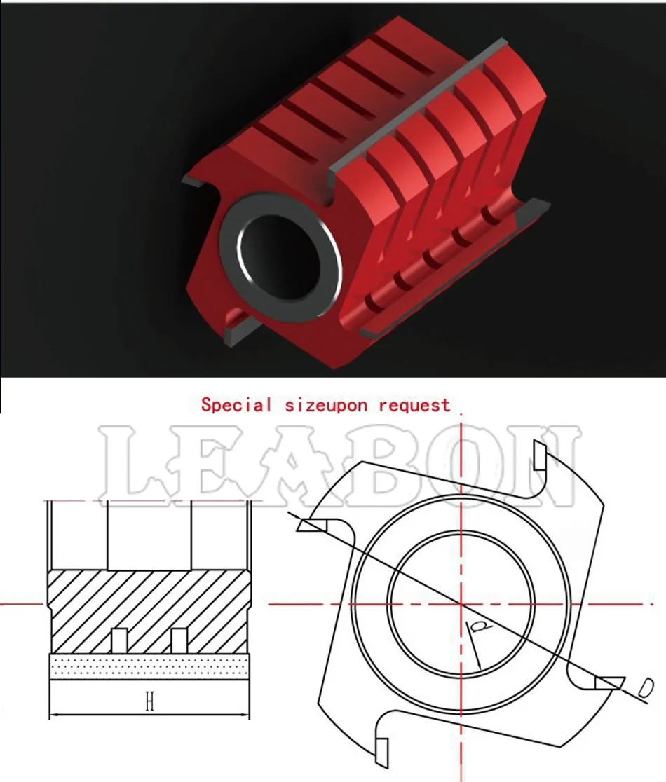 LEABON Деревообработка режущая головка Фрезерный станок режущая головка с 50 мм Высота 90*35*4 т