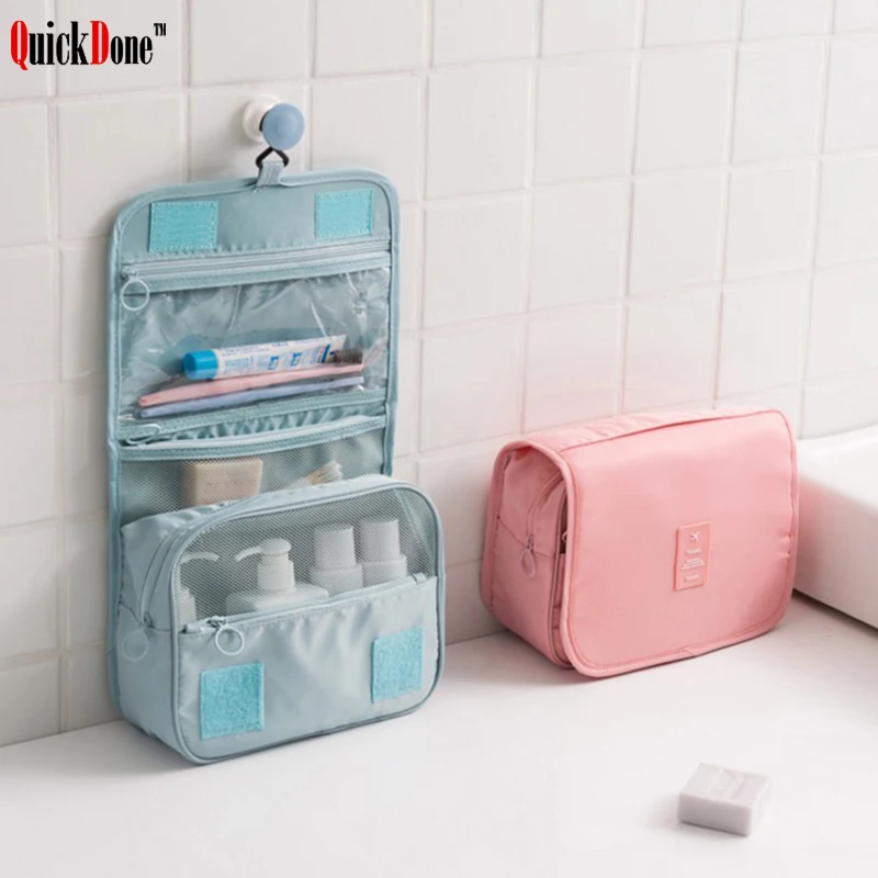 

QuickDone Waterproof Cosmetic Hanging Bag Women Travel Portable Makeup Toiletry Wash Large Capacity Storage Bag Organizer DK0072