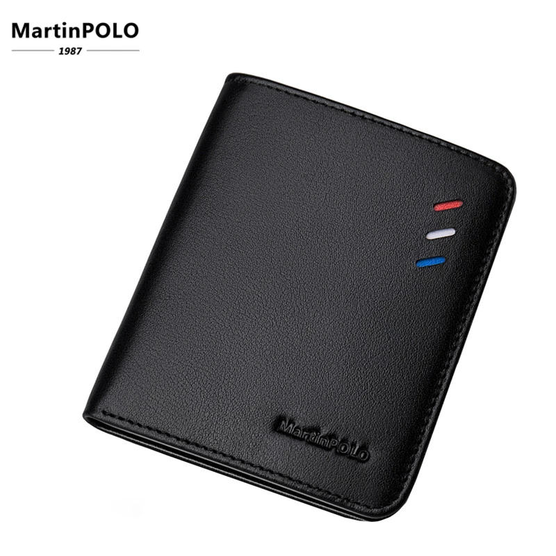

MartinPOLO Men Wallets Genuine Leather Purse Men Mini Ultra-thin Compact Wallet Male Credit Card Wallet billetera hombre MP1002