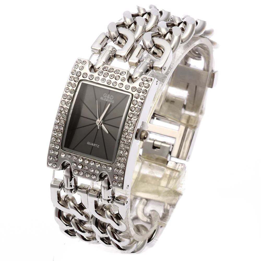 G& D Лидирующий бренд Роскошные женские наручные часы кварцевые часы женские часы-браслет платье Relogio Feminino Saat подарки Reloj Mujer