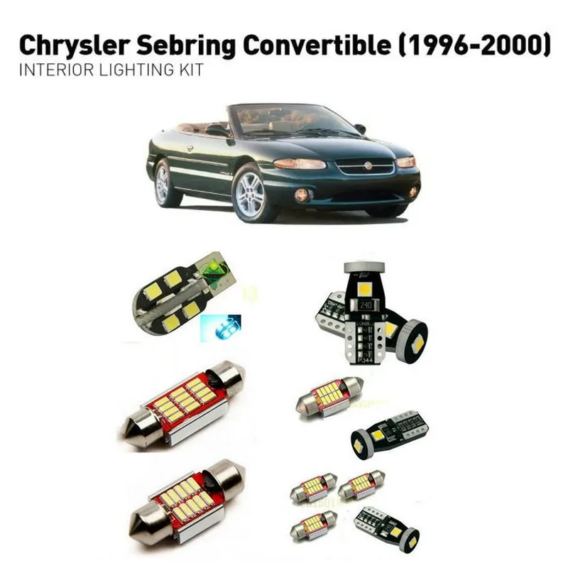 Светодиодные внутренние фары для Chrysler sebring convertible 1996-2000 15 шт. светодиодные