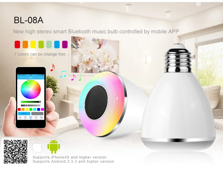 bluetooth speaker light bulb waterproof
