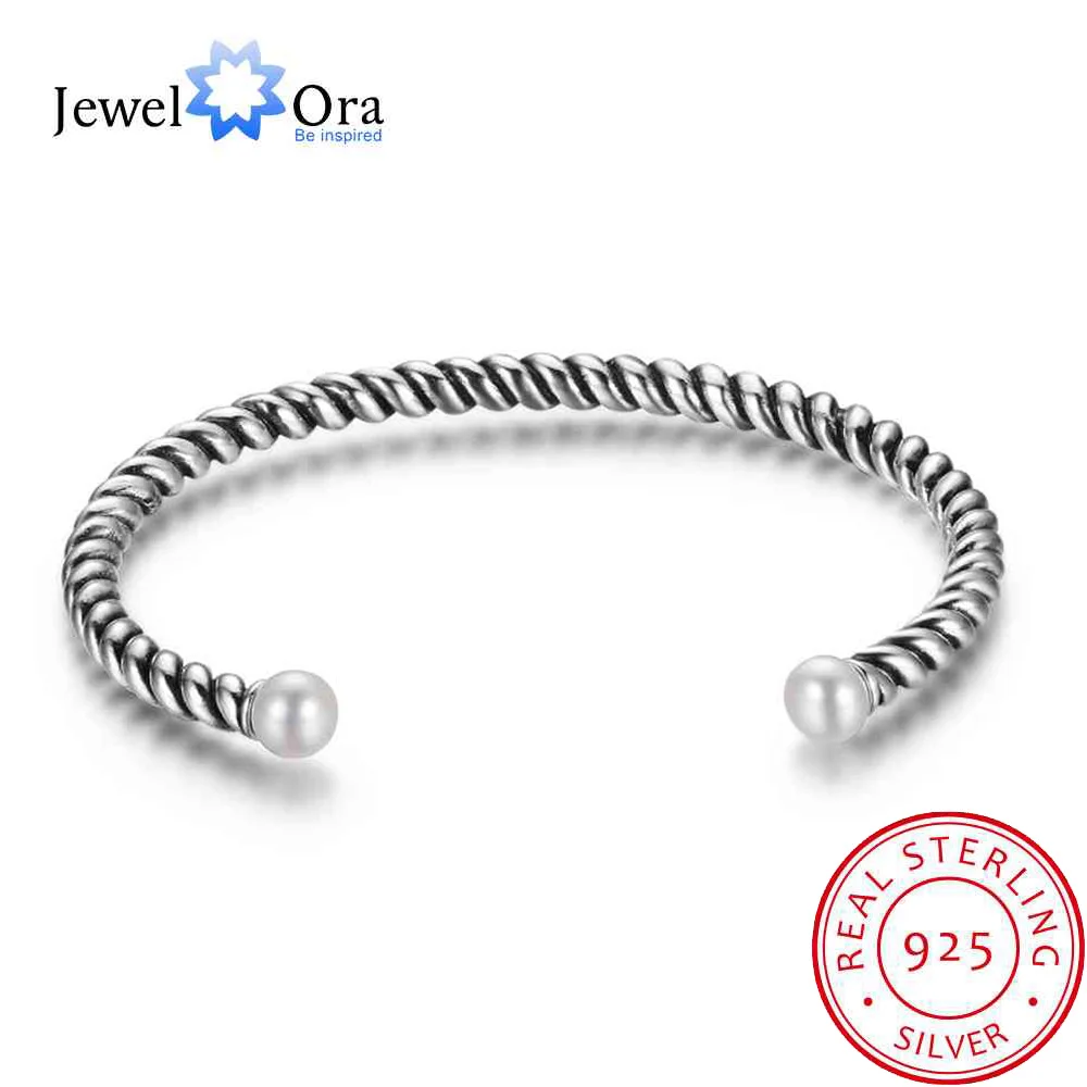 

Hot Selling Women 925 Sterling Silver Bracelets Bangles Open Bracelet Women Silver Color Cuff Bangles Gift(Jewel Ora BA102050)
