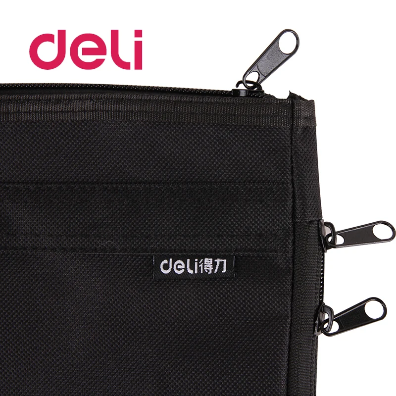 Deli 1 шт. Большой Вместительный двухслойный держатель для документов сумка на