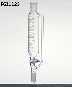 

Funnel, Pressure Equalizing, Teflon Metering, Stopcock, Capacity:125ml, Joints:14/20, Stopcock bore:2mm
