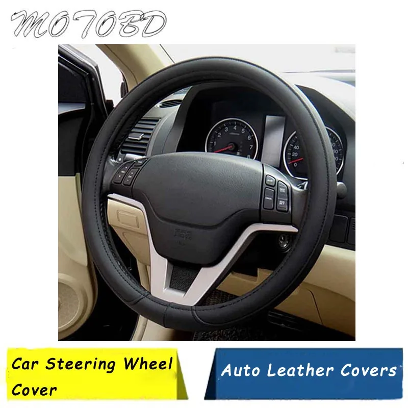 

2019 Steering Wheel Cover for Universal Car Special Black Beige Gray 3 Color Genuine Leather Covers Optional Free Shipping