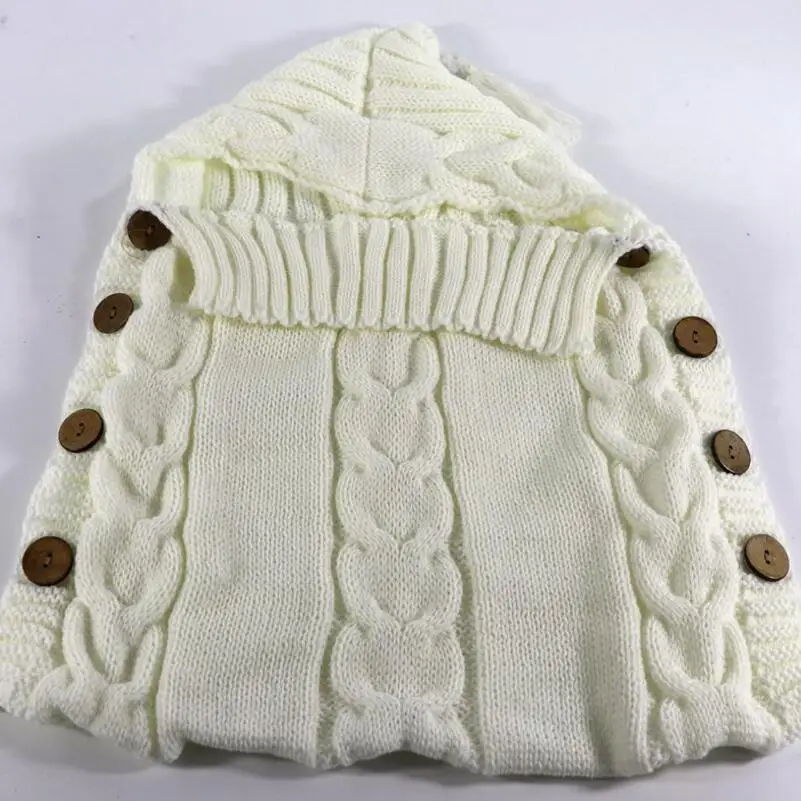 Детское Пеленальное Одеяло Теплый шерстяной вязаный крючком спальный мешок для новорожденных, детское Пеленальное Одеяло, спальные мешки, детское одеяло для новорожденных - Цвет: 1
