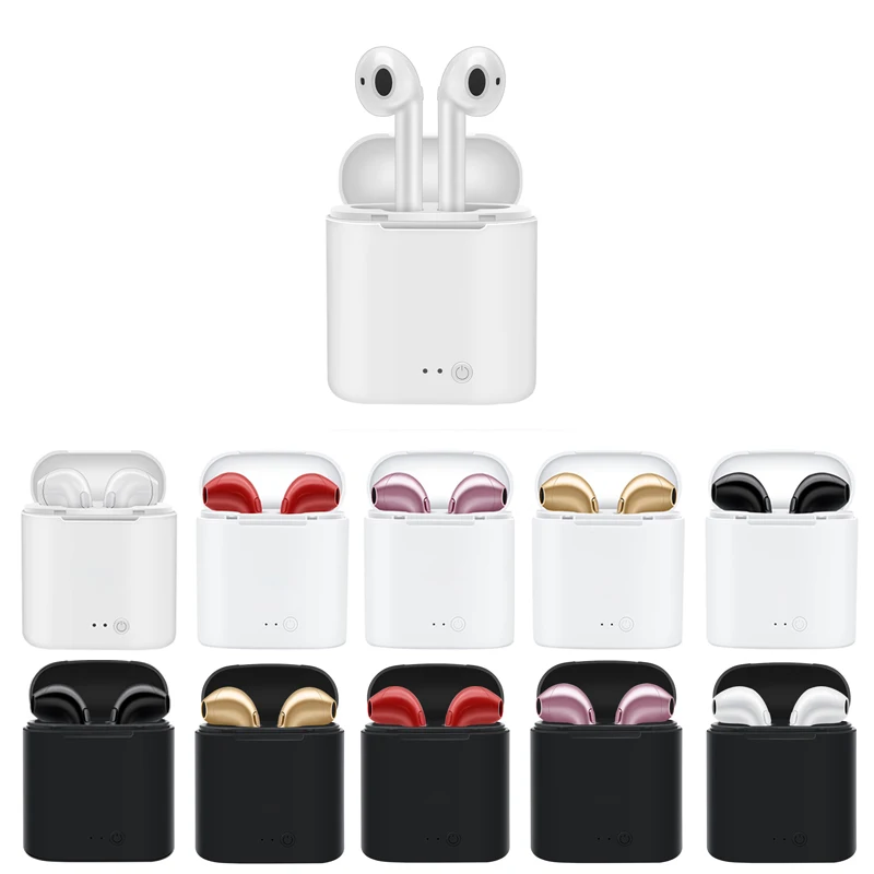 

Original Bluetooth Earbuds New i7s TWS Mini Wireless Headset air ear pods Stereo Headphones earphone Charging Box for iphone X