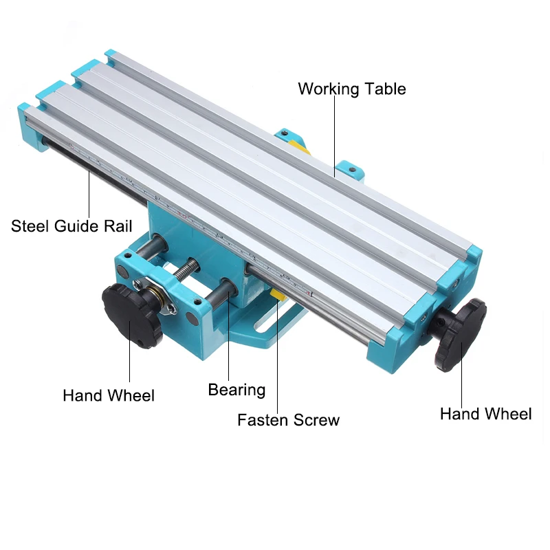 Мини прецизионный фрезерный станок, рабочий стол, многофункциональная дрель, тиски, приспособление, Рабочий стол X ось Y, регулировка, координатный стол