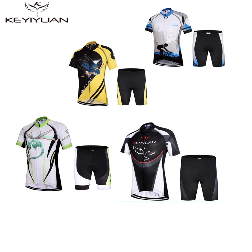 Keyiyuan Summer Children Cycling Clothing Set Boys Girls Bike Jersey