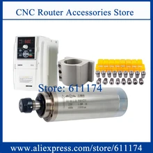 2.2kw с водяным охлаждением двигателя шпинделя ER20 4 подшипника древесины двигателя шпинделя и VFD AC220V Инвертор+ 80 мм зажим+ 1-13 мм ER20 цанговый
