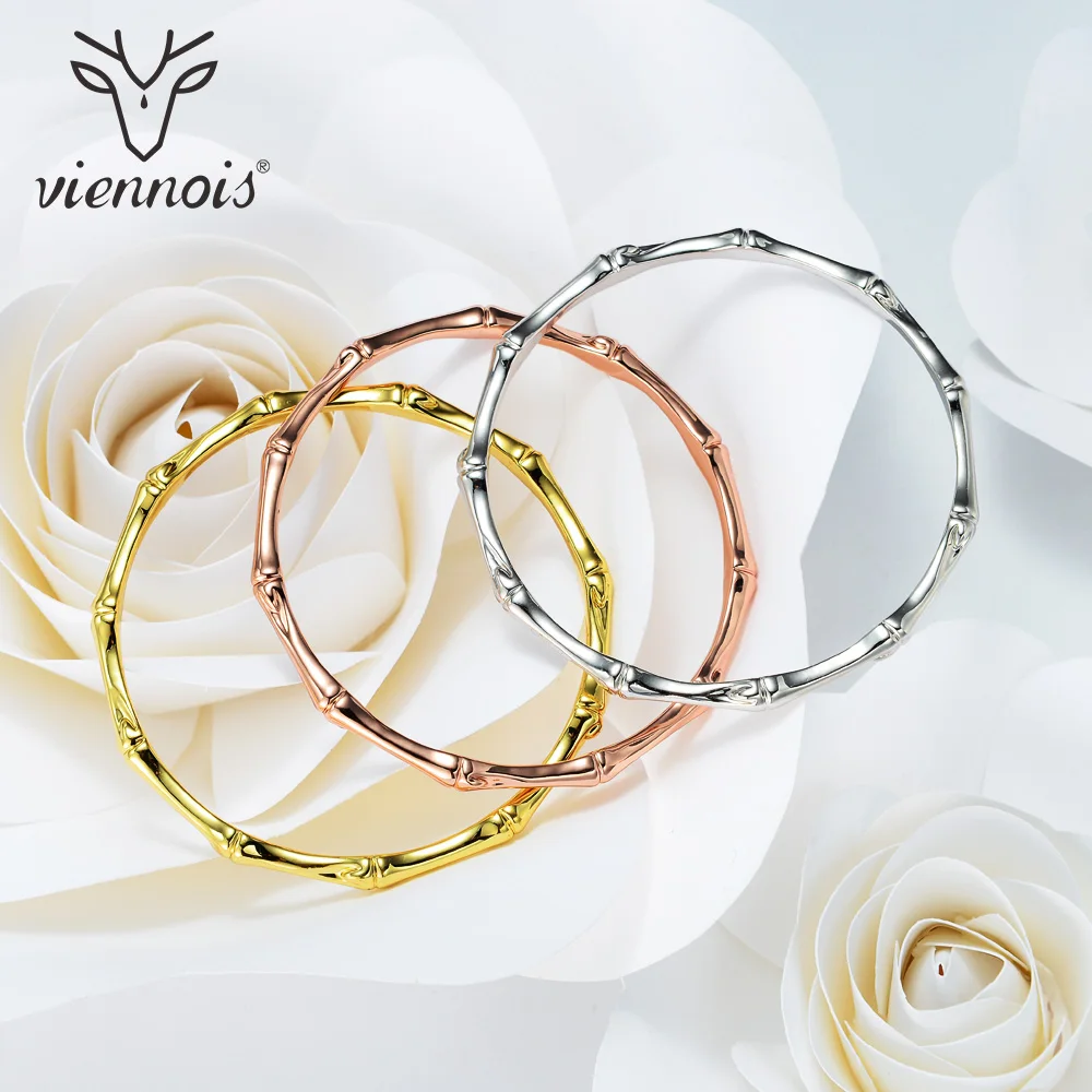 Viennois Rose Gold/Gold/Silver Color women Bracelet & Bangles Minimalist Skinny  Bangles Female Bamboo Shape Bangles Jewelry - AliExpress Jewelry &  Accessories