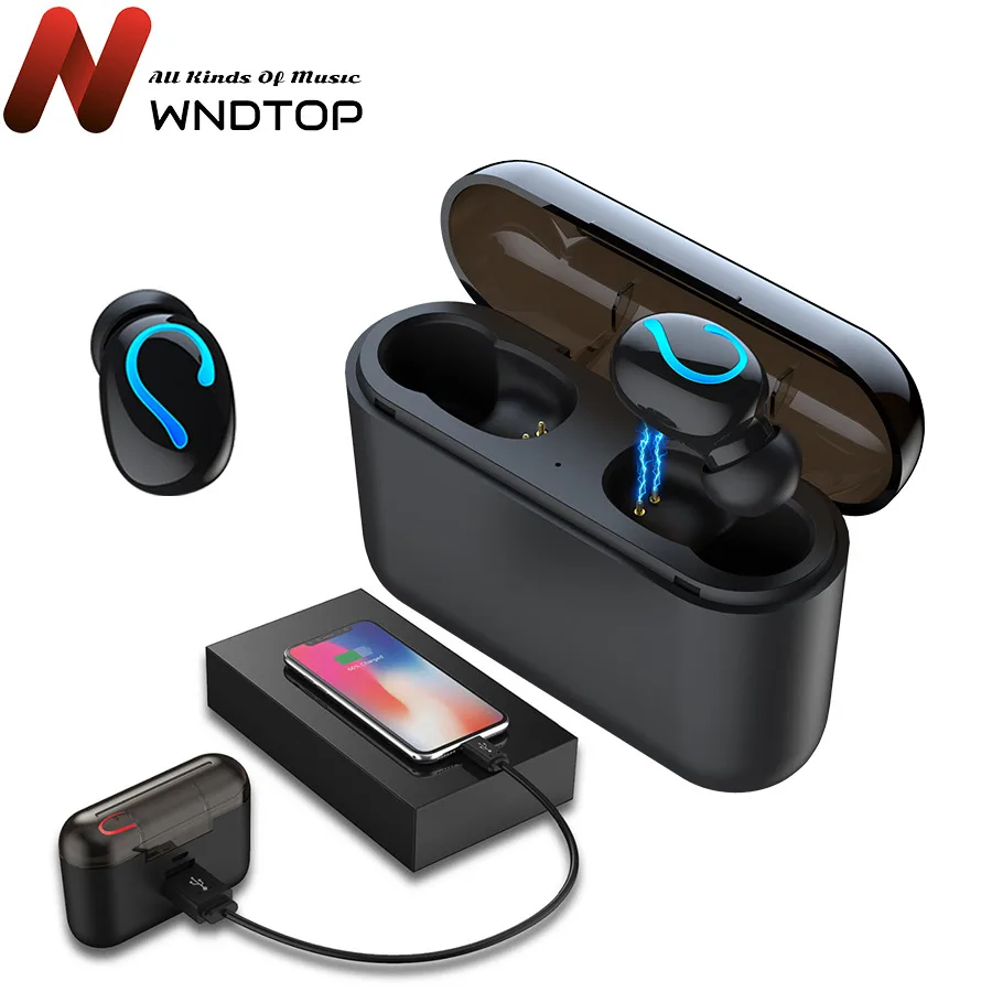 

HQB-Q32 HD Wireless Headphones Stereo Earbuds Bluetooth Earphone Earbuds Wireless Bluetooth Headset with Mic Charging Box Case