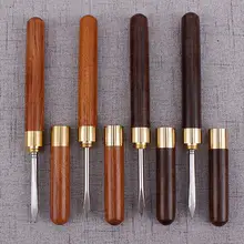 Stainless Steel Tea Knife Needle Pick with Wood Handle Puer Tea Tools Cone Needle Breaking Prying Tea Brick Professional Tool pu erh tea pick
