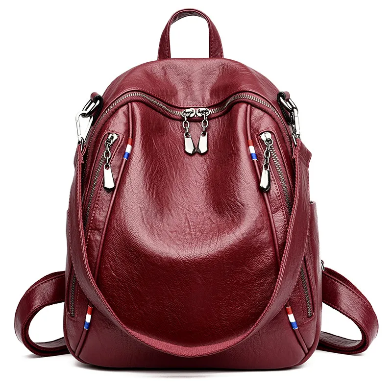 

Sac A Dos Femme Women Backpack For Teenager Girls Genuine Leather Bagpack Design Women Casual Daypacks Mochila Female Schoolbag