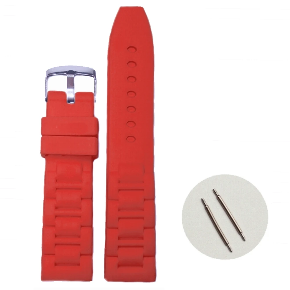 

20mm Charm Red Color Silicone Jelly Rubber Ladies Watch Band Straps WB1059F20JB