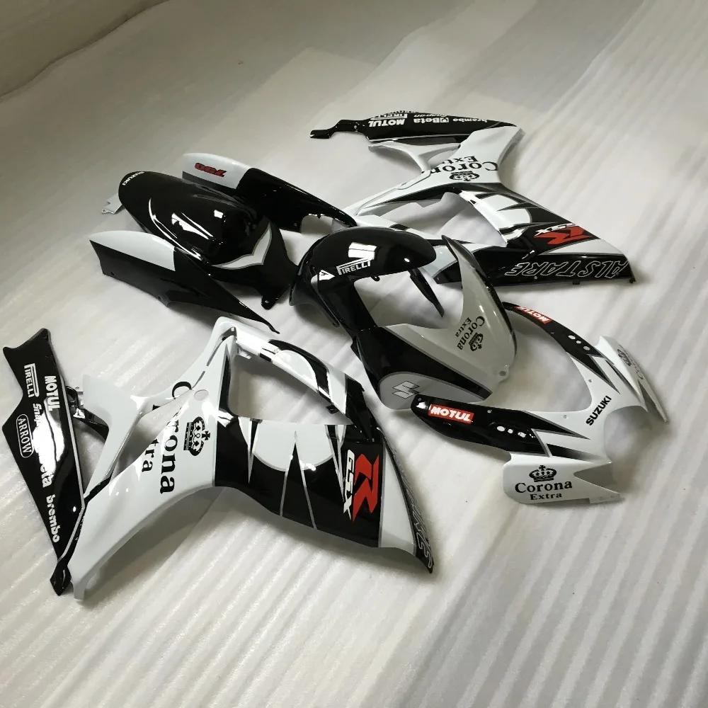 

Motorcycle Fairing kit for SUZUKI GSXR600 750 06 07 GSXR600 GSXR750 K6 2006 2007 black white ABS Fairings set +7gifts SD62