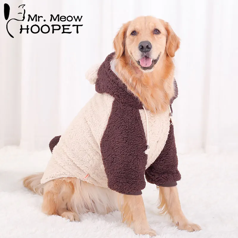 Hoopet Pet Dog Clothes Carton Bear Warm Cotton Big Dog Jacket Clothing Pet Spring Fall Outfit Coat